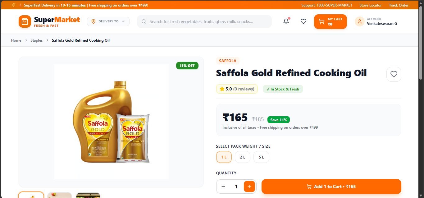 SuperMarket App – Online Grocery Shopping & Order Management System screenshot 7